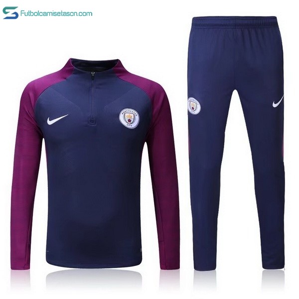 Chandal Manchester City Niños 2017/18 Azul Purpura